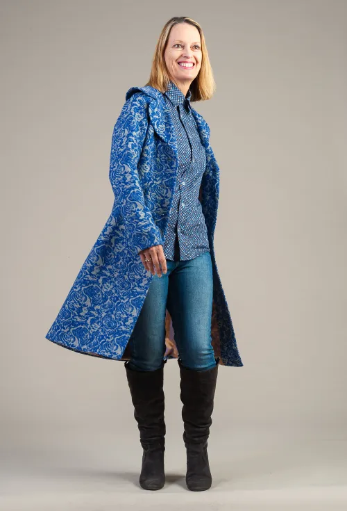 Le Akaroa Coat Blue Rose